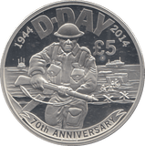 2014 SILVER PROOF 5 POUNDS 70TH ANNIVERSARY OF D DAY - £5 Silver Proof - Cambridgeshire Coins
