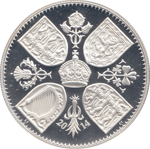 2014 SILVER PROOF 5 POUNDS - WORLD COINS - Cambridgeshire Coins