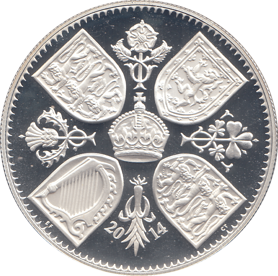 2014 SILVER PROOF 5 POUNDS - WORLD COINS - Cambridgeshire Coins