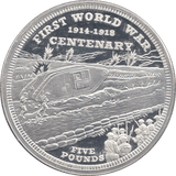 2014 SILVER PROOF FIVE POUNDS FIRST WORLD WAR CENTENARY - £5 Silver Proof - Cambridgeshire Coins
