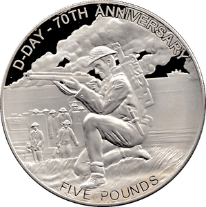 2014 SILVER PROOF FIVE POUNDS GUERNSEY - SILVER WORLD COINS - Cambridgeshire Coins