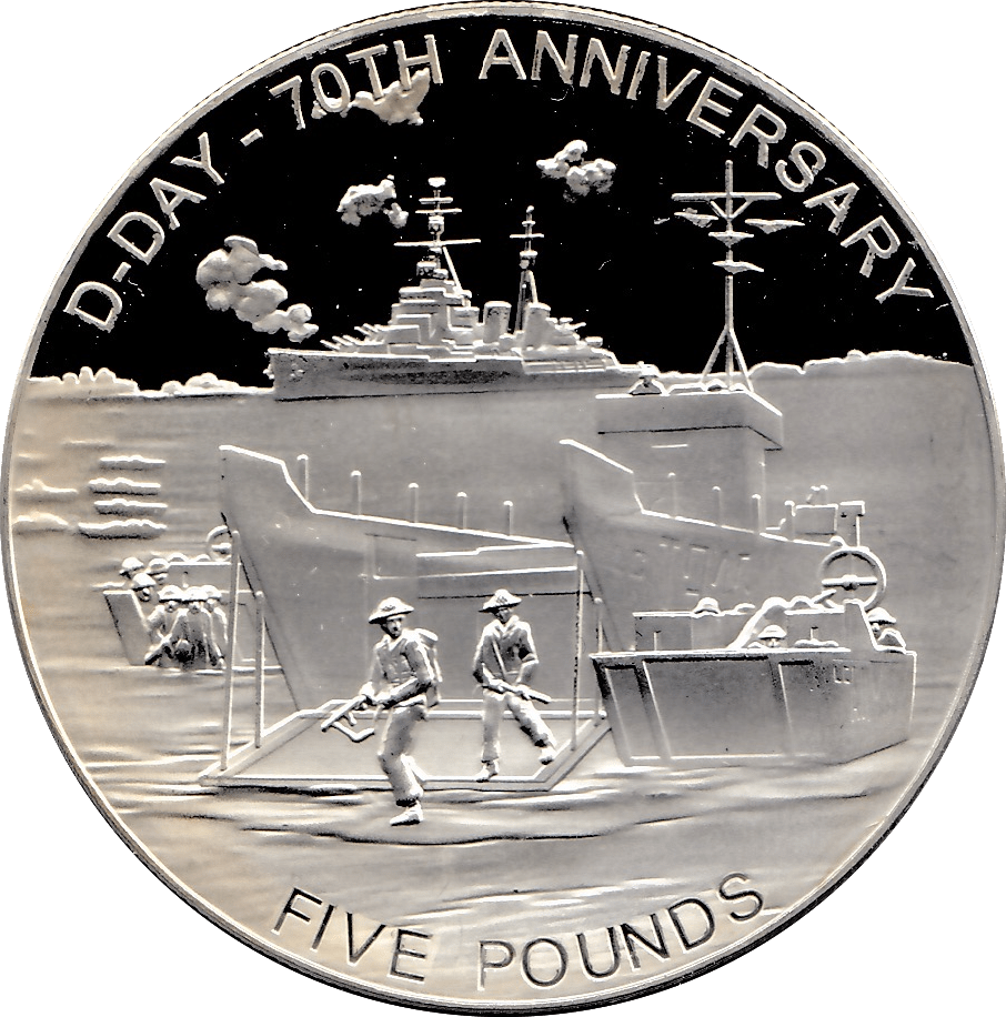 2014 SILVER PROOF FIVE POUNDS GUERNSEY - SILVER WORLD COINS - Cambridgeshire Coins