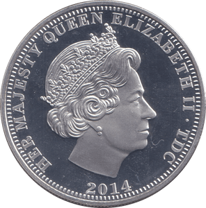 2014 SILVER PROOF FIVE POUNDS LEST WE FORGET - SILVER WORLD COINS - Cambridgeshire Coins