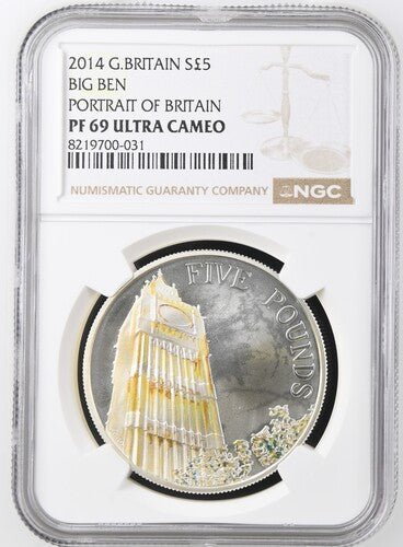 2014 SILVER PROOF PORTRAIT OF BIG BEN ( NGC ) PF 69 ULTRA CAMEO - NGC SILVER COINS - Cambridgeshire Coins