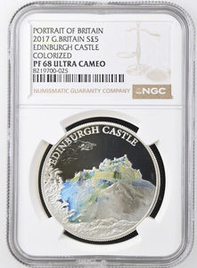2014 SILVER PROOF PORTRAIT OF EDINBURGH CASTLE ( NGC ) PF 68 ULTRA CAMEO - NGC SILVER COINS - Cambridgeshire Coins