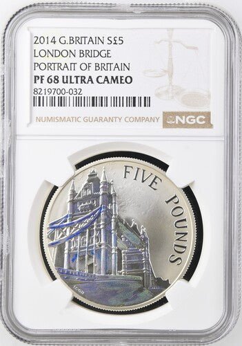 2014 SILVER PROOF PORTRAIT OF LONDON BRIDGE ( NGC ) PF 68 ULTRA CAMEO - NGC SILVER COINS - Cambridgeshire Coins