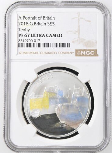 2014 SILVER PROOF PORTRAIT OF TENBY ( NGC ) PF 67 ULTRA CAMEO - NGC SILVER COINS - Cambridgeshire Coins
