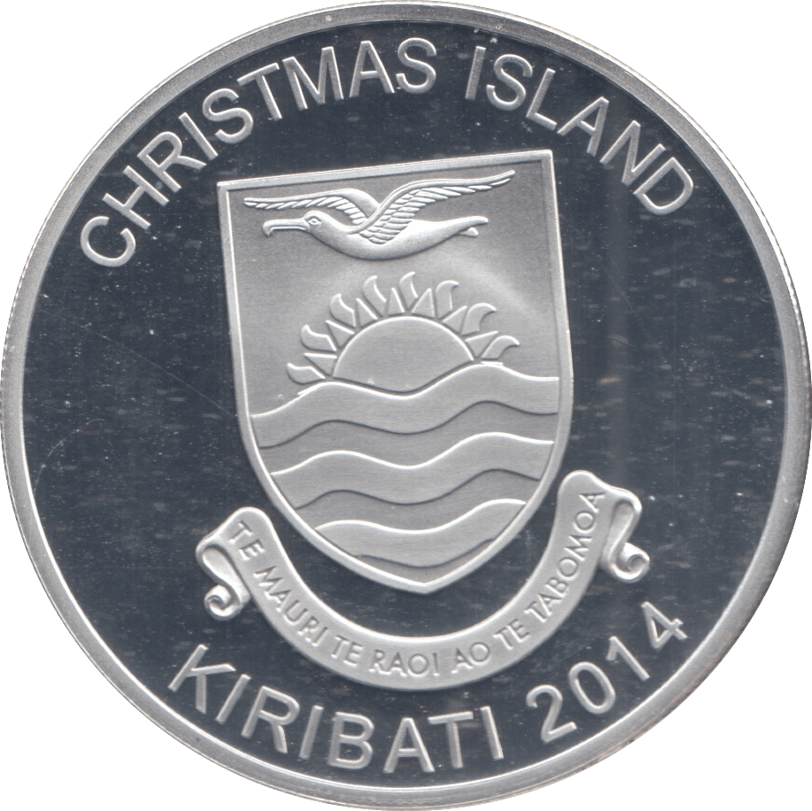 2014 SILVER PROOF RUDOLPH 5 DOLLARS CHRISTMAS ISLAND - OTHER TOKENS - Cambridgeshire Coins