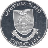 2014 SILVER PROOF RUDOLPH 5 DOLLARS CHRISTMAS ISLAND - OTHER TOKENS - Cambridgeshire Coins