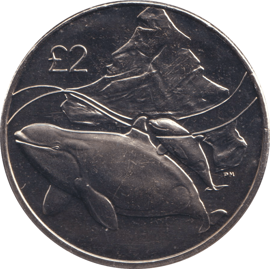 2014 TWO POUNDS THE ORCA WHALES BRITISH ANTARCTIC TERRITORY - WORLD COINS - Cambridgeshire Coins