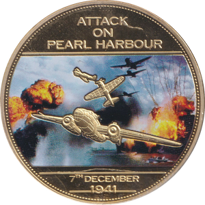 2014 WWII 75TH ANNIVERSARY MEDALLION ATTACK ON PEARL HARBOUR - WORLD COINS - Cambridgeshire Coins