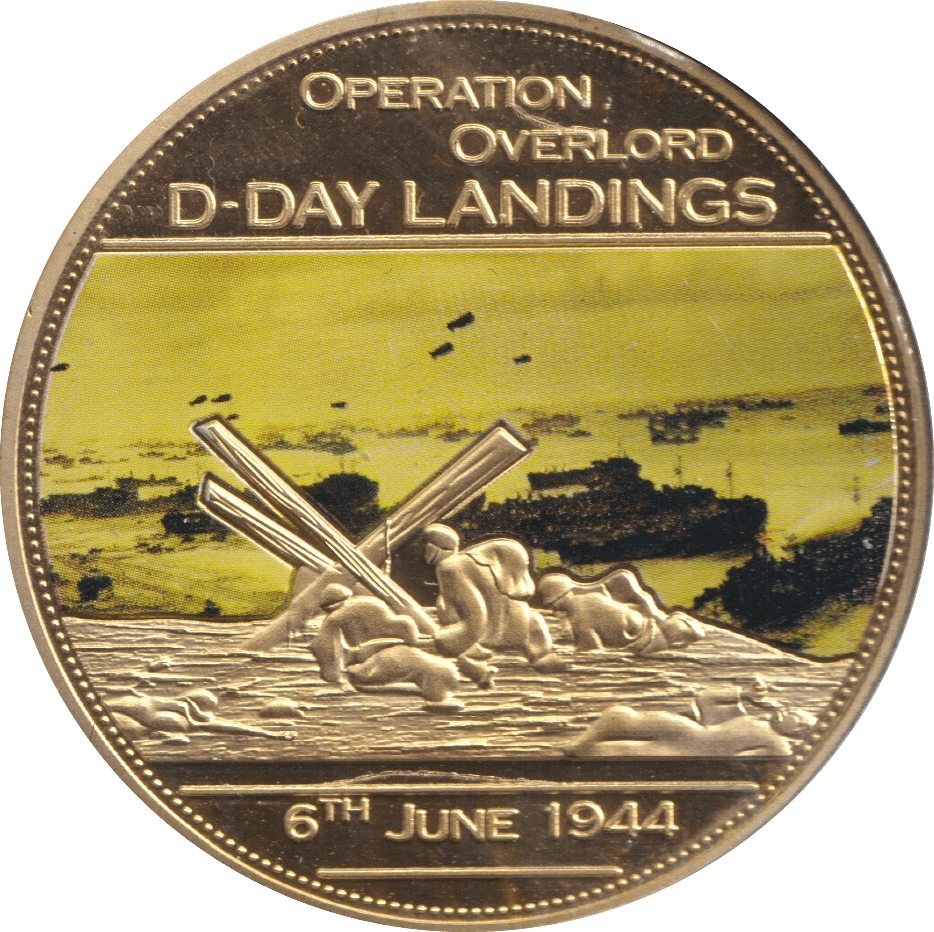 2014 WWII 75TH ANNIVERSARY MEDALLION D - DAY LANDING - WORLD COINS - Cambridgeshire Coins