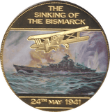 2014 WWII 75TH ANNIVERSARY MEDALLION THE SINKING OF THE BISMARCK - WORLD COINS - Cambridgeshire Coins