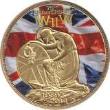 2014 WWII 75TH ANNIVERSARY MEDALLION THE SINKING OF THE BISMARCK - WORLD COINS - Cambridgeshire Coins