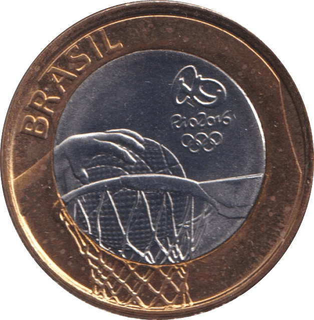 2015 1 REAL OLYMPIC BASKETBALL BRAZIL - WORLD COINS - Cambridgeshire Coins