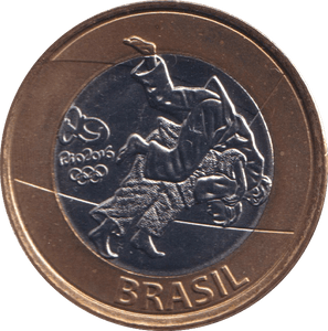2015 1 REAL OLYMPIC JUDO BRAZIL - WORLD COINS - Cambridgeshire Coins