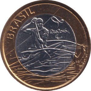 2015 1 REAL OLYMPIC PARACANOE BRAZIL - WORLD COINS - Cambridgeshire Coins