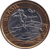 2015 1 REAL OLYMPIC PARACANOE BRAZIL - WORLD COINS - Cambridgeshire Coins