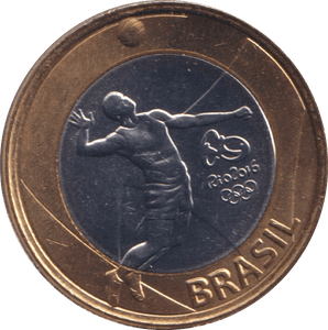 2015 1 REAL OLYMPIC VOLLEYBALL BRAZIL - WORLD COINS - Cambridgeshire Coins