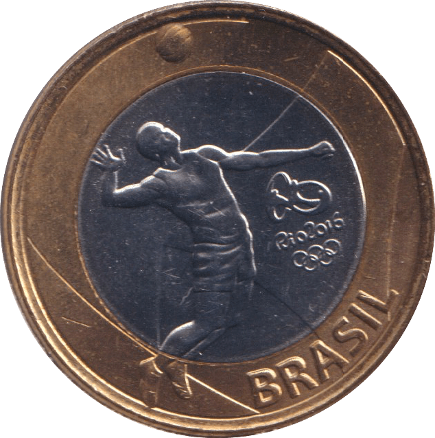 2015 1 REAL OLYMPIC VOLLEYBALL BRAZIL - WORLD COINS - Cambridgeshire Coins
