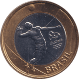 2015 1 REAL OLYMPIC VOLLEYBALL BRAZIL - WORLD COINS - Cambridgeshire Coins