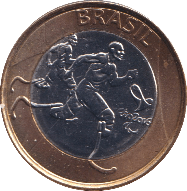 2015 1 REAL PARALYMPIC RUNNERS BRAZIL - WORLD COINS - Cambridgeshire Coins