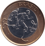 2015 1 REAL PARALYMPIC RUNNERS BRAZIL - WORLD COINS - Cambridgeshire Coins