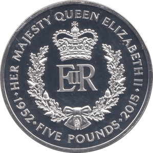 2015 £5 COMMEMORATIVE COIN QUEEN ELIZABETH II - WORLD COINS - Cambridgeshire Coins