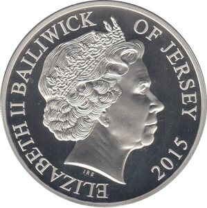 2015 £5 LONG TO REIGN OVER US JERSEY SILVER PROOF - SILVER WORLD COINS - Cambridgeshire Coins