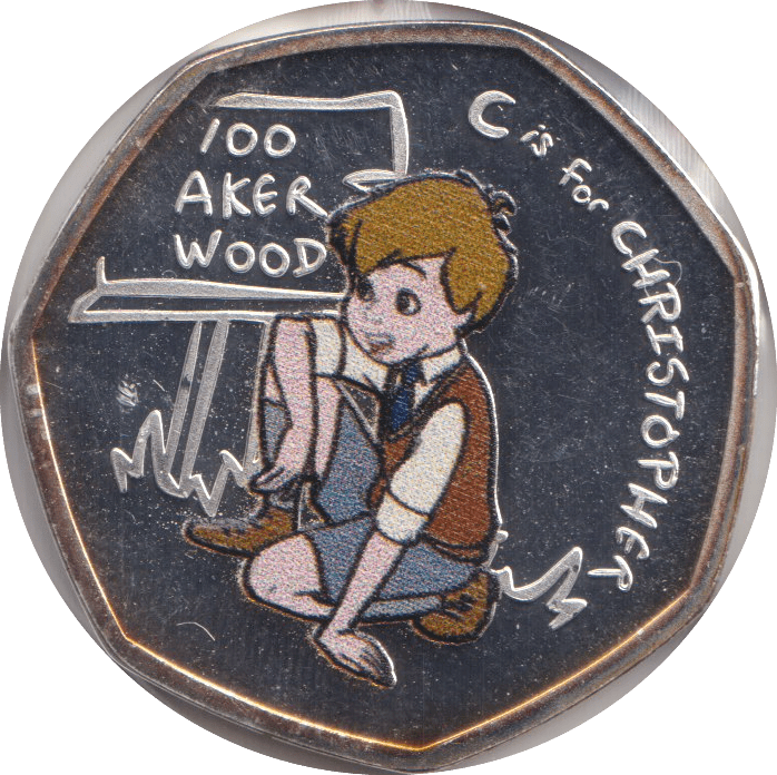 2015 50 PENCE CHRISTOPHER DISNEY - WORLD COINS - Cambridgeshire Coins