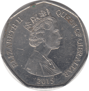 2015 BARBARY MONKEY 50P GIBRALTAR - WORLD COINS - Cambridgeshire Coins