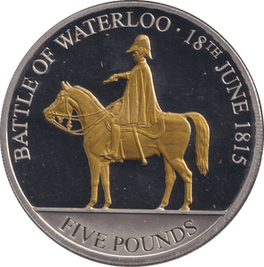 2015 BATTLE OF WATERLOO FIVE POUNDS JERSEY - WORLD COINS - Cambridgeshire Coins