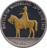 2015 BATTLE OF WATERLOO FIVE POUNDS JERSEY - WORLD COINS - Cambridgeshire Coins