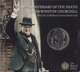 2015 BRILLIANT UNCIRCULATED £5 COIN PRESENTATION PACK SIR WINSTON CHURCHILL - £5 BU PACK - Cambridgeshire Coins