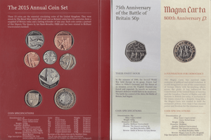 2015 BRILLIANT UNCIRCULATED ANNUAL COIN YEAR SET - Brilliant Uncirculated Year Sets - Cambridgeshire Coins