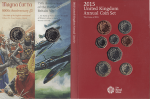 2015 BRILLIANT UNCIRCULATED ANNUAL COIN YEAR SET - Brilliant Uncirculated Year Sets - Cambridgeshire Coins