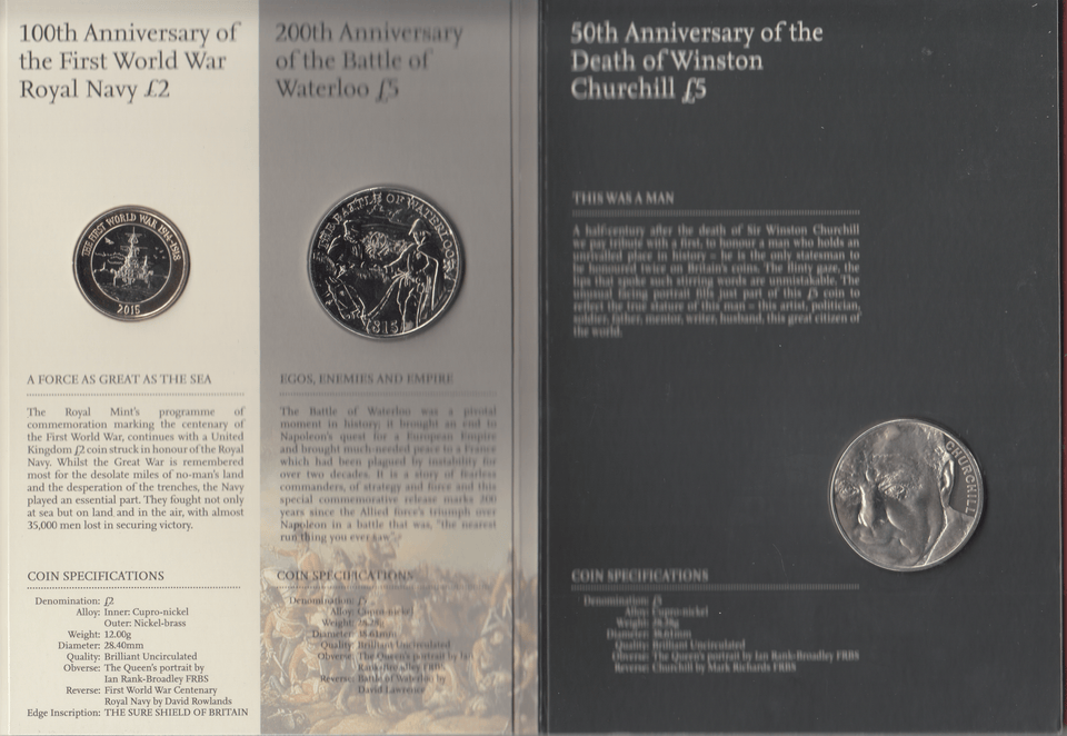2015 BRILLIANT UNCIRCULATED ANNUAL COIN YEAR SET - Brilliant Uncirculated Year Sets - Cambridgeshire Coins