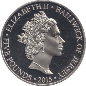 2015 BU FIVE POUND BAILIWICK OF JERSEY - WORLD COINS - Cambridgeshire Coins