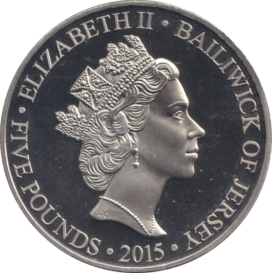 2015 BU FIVE POUND BAILIWICK OF JERSEY - WORLD COINS - Cambridgeshire Coins