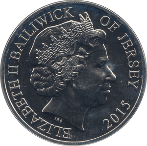 2015 BU JERSEY BATTLE OF WATERLOO COIN FIVE POUNDS - WORLD COINS - Cambridgeshire Coins