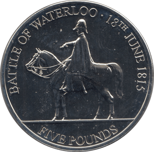 2015 BU JERSEY BATTLE OF WATERLOO COIN FIVE POUNDS - WORLD COINS - Cambridgeshire Coins