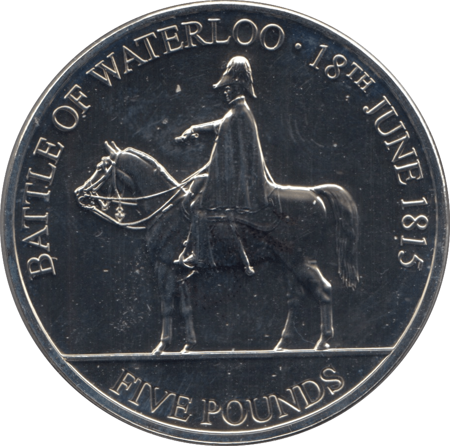 2015 BU JERSEY BATTLE OF WATERLOO COIN FIVE POUNDS - WORLD COINS - Cambridgeshire Coins