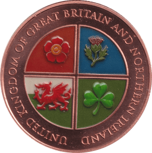 2015 COPPER BRITANNIA COLOURED - Copper 1 oz Coins - Cambridgeshire Coins