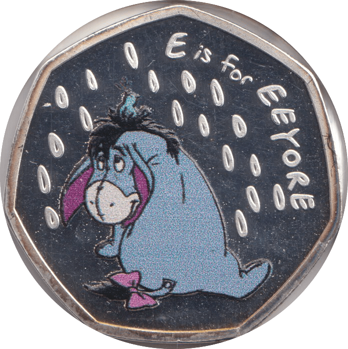 2015 FIFTY PENCE EEYORE DISNEY - WORLD COINS - Cambridgeshire Coins