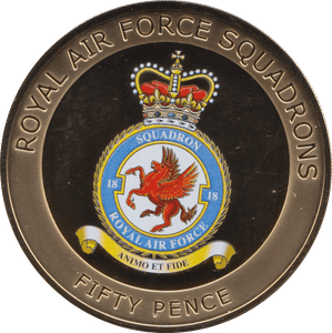 2015 FIFTY PENCE ROYAL AIR FORCE SQUADRONS ANIMO ET FIDE - WORLD COINS - Cambridgeshire Coins