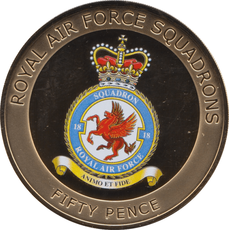 2015 FIFTY PENCE ROYAL AIR FORCE SQUADRONS ANIMO ET FIDE - WORLD COINS - Cambridgeshire Coins