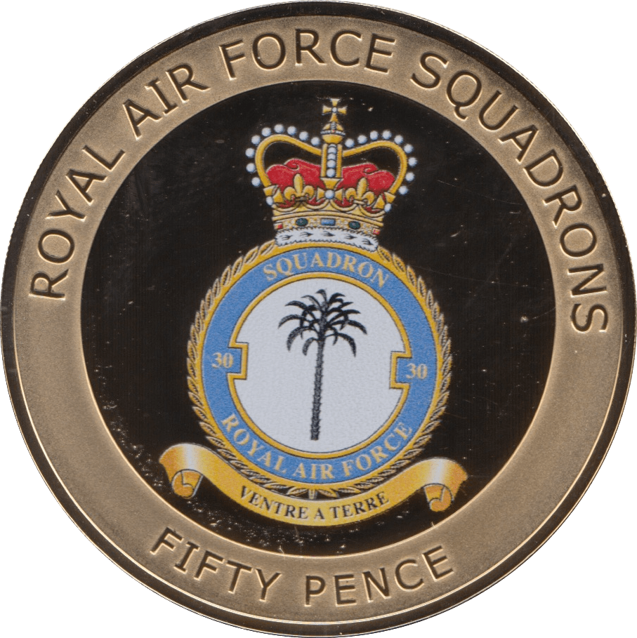 2015 FIFTY PENCE ROYAL AIR FORCE SQUADRONS VENTRE A TERRE - WORLD COINS - Cambridgeshire Coins