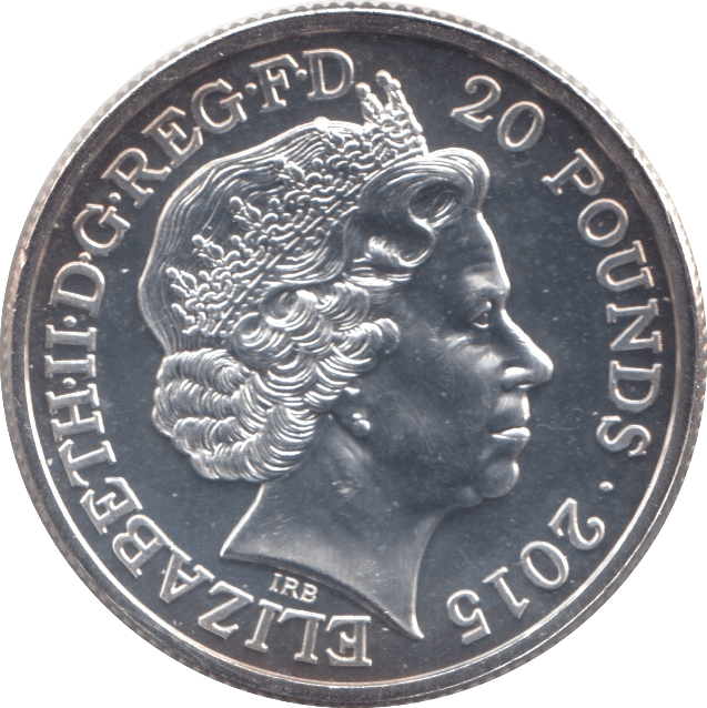2015 FINE SILVER CHURCHILL COMMEMORATIVE £20 COIN - WORLD COINS - Cambridgeshire Coins