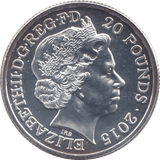 2015 FINE SILVER CHURCHILL COMMEMORATIVE £20 COIN - WORLD COINS - Cambridgeshire Coins