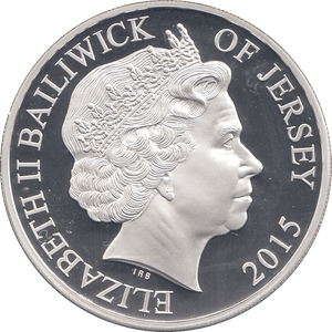 2015 FINE SILVER PROOF FIVE POUNDS THE LONGEST REIGNING MONARCH - WORLD COINS - Cambridgeshire Coins